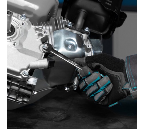 Набор ключей комбинированных с трещоткой, 8-19 мм, 7 шт, CrV Gross