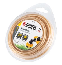 Леска для триммера армированная алюминием круглая, 2,0мм х 15м, блистер ALUFLEX Denzel