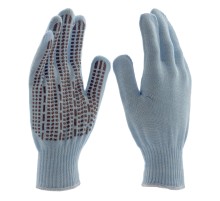 Перчатки трикотажные, акрил, ПВХ гель, "Протектор", цвет зенит, оверлок Сибртех