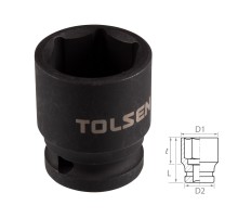 Головка торцевая ударная шестигранная 1/2", 23 мм TOLSEN TT18223 Головка торцевая ударная шестигранная 1/2", 23 мм TOLSEN TT18223