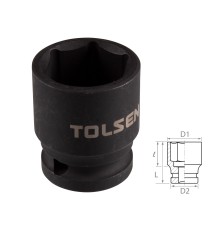 Головка торцевая ударная шестигранная 1/2", 23 мм TOLSEN TT18223