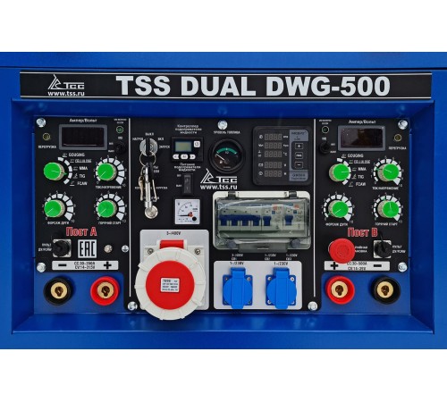Двухпостовой дизельный сварочный генератор TSS DUAL DWG-500 Двухпостовой дизельный сварочный генератор TSS DUAL DWG-500