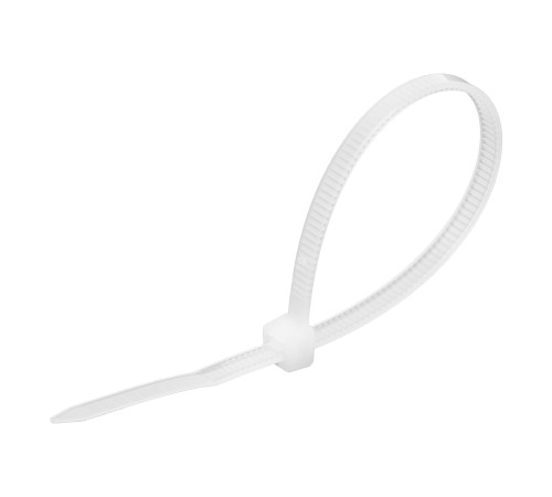 Хомуты, 150 х 3.6 мм, пластиковые, белые, 100 шт Сибртех