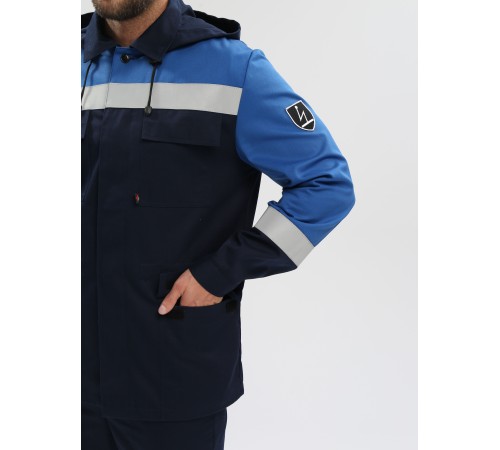 Костюм Эксперт-Антистат МВО NEW (тк.Смесовая,250) п/к, т.синий/васильковый