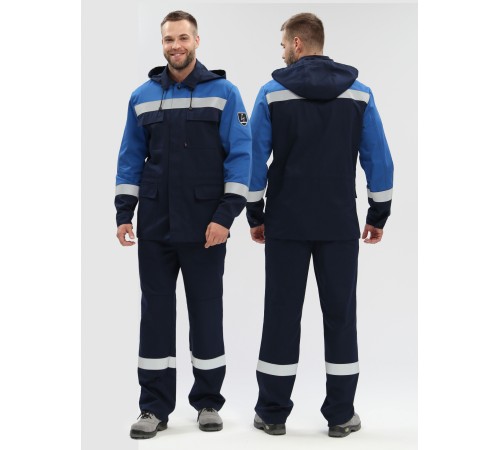 Костюм Эксперт-Антистат МВО NEW (тк.Смесовая,250) п/к, т.синий/васильковый
