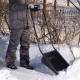 Движок для уборки снега пластиковый, 700х550х1470 мм, стальная рукоятка, Сибртех