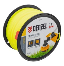 Леска для триммера зубчатый квадрат, 3,0мм х 113м, на DIN катушке FLEX CORD Denzel Леска для триммера зубчатый квадрат, 3,0мм х 113м, на DIN катушке FLEX CORD Denzel