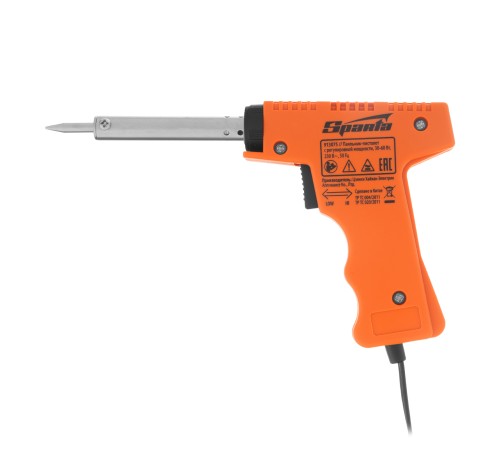 Паяльник-пистолет с регулировкой мощности 30-60 Вт, 220 В Sparta