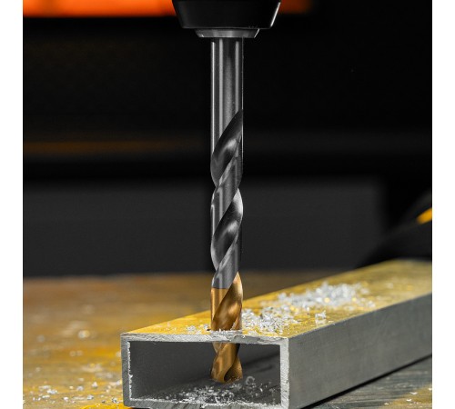 Сверло спиральное по металлу 11 x 142 мм, Р6М5, Golden Tip  Denzel