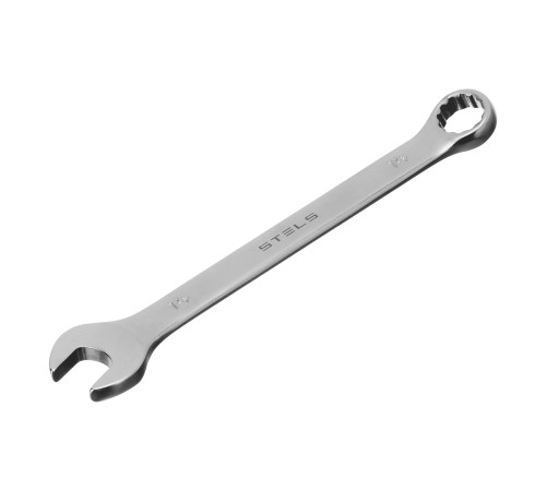 Ключ комбинированный, 14 мм, CrV, матовый хром Stels