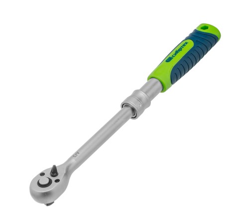 Ключ-трещотка телескопический 3/8", 215-315 мм, 72 зуба, с быстрым сбросом Сибртех