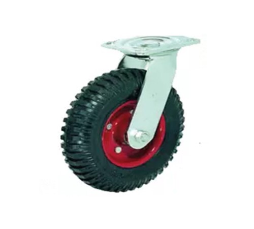 Колесо литое резиновое 160 мм PS160 с протектором и кронштейном