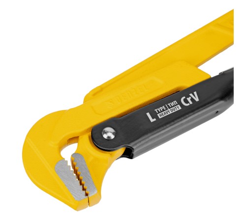 Ключ трубный рычажный №0, 3/4", цельнокованый, CrV, тип "L" Denzel