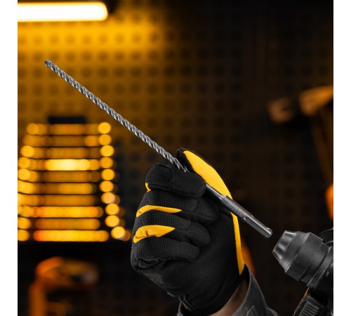 Бур по бетону, цельная крестовая пластина, 6x265 мм, SDS PLUS Denzel