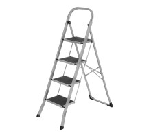 Стремянка стальная, 4 широкие ступени 20х30 см с полимерным покрытием Сибртех