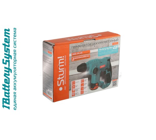 Аккумуляторные перфораторы Sturm! CRH1215 1BatterySystem12V Аккумуляторные перфораторы Sturm! CRH1215 1BatterySystem12V