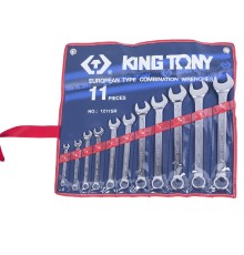 Набор комбинированных ключей, 1/4"-15/16", 11 предметов KING TONY 1211SR