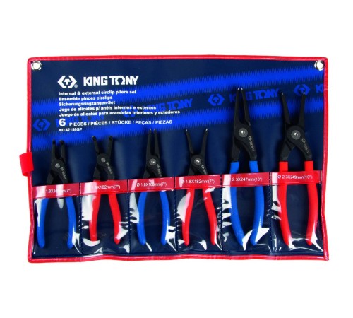 Набор съемников стопорных колец, 6 предметов KING TONY 42156GP