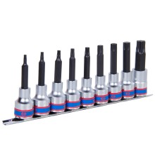 Набор торцевых насадок 1/2", Torx, Т20-Т60 мм, L = 80 мм, 9 предметов  KING TONY 4119PR10
