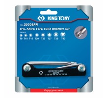 Набор Г-образных Torx, T9-T40, складные, 8 предметов KING TONY 20308PR Набор Г-образных Torx, T9-T40, складные, 8 предметов KING TONY 20308PR