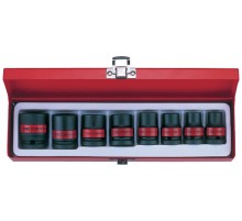 Набор ударных торцевых головок 1/2", шестигранные, 3/8"-5/16" мм, 8 предметов KING TONY 4408SP Набор ударных торцевых головок 1/2", шестигранные, 3/8"-5/16" мм, 8 предметов KING TONY 4408SP