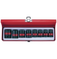 Набор ударных торцевых головок 1/2", шестигранные, 3/8"-5/16" мм, 8 предметов KING TONY 4408SP