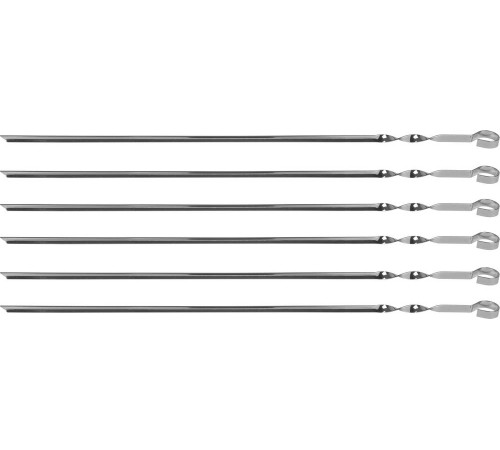 GRINDA 600 мм, 6 шт., угловые, в чехле, шампуры BARBECUE 427751 GRINDA 600 мм, 6 шт., угловые, в чехле, шампуры BARBECUE 427751