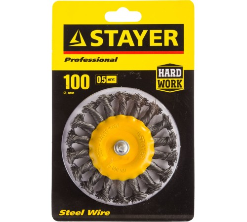 STAYER 100 мм, щетка дисковая для дрели 35115-100