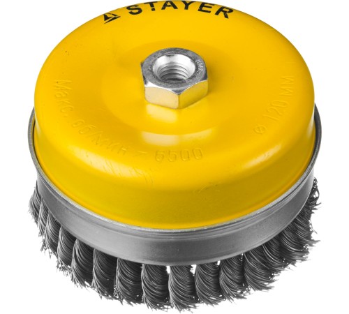 STAYER Ø 120 мм, щетка чашечная для УШМ 120 мм, 35137-120 STAYER Ø 120 мм, щетка чашечная для УШМ 120 мм, 35137-120
