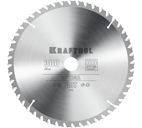 KRAFTOOL Optima, 300 х 32 мм, 48Т, пильный диск по дереву (36951-300-32) KRAFTOOL Optima, 300 х 32 мм, 48Т, пильный диск по дереву (36951-300-32)