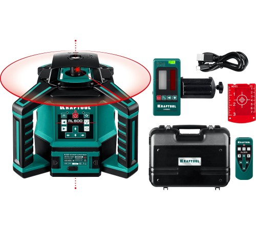 KRAFTOOL ротационный лазерный нивелир в кейсе RL600 34600_z01 Professional KRAFTOOL ротационный лазерный нивелир в кейсе RL600 34600_z01 Professional
