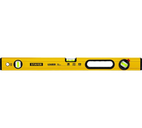 STAYER LEADER, 600 мм, усиленный профиль, уровень с поворотным глазком (3466-060) STAYER LEADER, 600 мм, усиленный профиль, уровень с поворотным глазком (3466-060)
