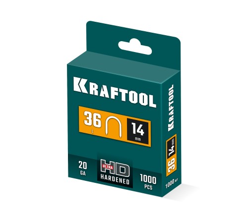 KRAFTOOL тип 36 (L) 14 мм, 1000 мм, калибр 20GA, скобы кабельные для степлера (31636-14) KRAFTOOL тип 36 (L) 14 мм, 1000 мм, калибр 20GA, скобы кабельные для степлера (31636-14)