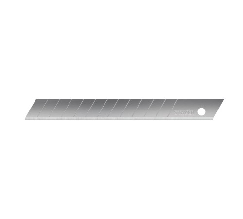 STAYER 9 мм, лезвия сегментированные STANDARD 09050-S10 STAYER 9 мм, лезвия сегментированные STANDARD 09050-S10