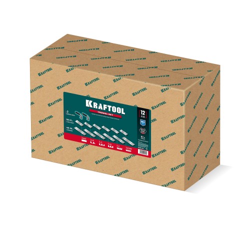 KRAFTOOL 280х115 мм (6шт) - 480х130 мм (6шт), набор нержавеющих гребенок со сменной 2к ручкой, в пластиковом кейсе (33268-H12) KRAFTOOL 280х115 мм (6шт) - 480х130 мм (6шт), набор нержавеющих гребенок со сменной 2к ручкой, в пластиковом кейсе (33268-H12)