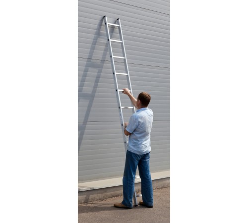 СИБИН число ступеней 11, алюминий, максимальная нагрузка 150 кг, лестница приставная алюминиевая 38834-11