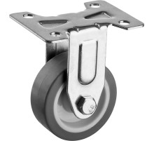 ЗУБР d 50 мм, г/п 40 кг, резина/полипропилен, термопластичное неповоротное колесо, Профессионал (30946-50-F)