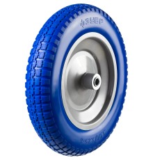 ЗУБР КПУ-1, 3.25″ х 350 мм, для тачек (арт. 39901, 39976), стальной диск, подшипник - 16 мм, полиуретановое колесо, Профессионал (39912-1)