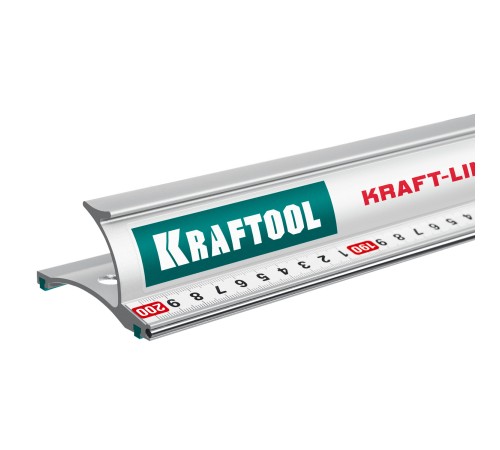 KRAFTOOL KRAFT-LINE, 2.0 м, усиленная алюминиевая линейка со стальной направляющей (34275-200)