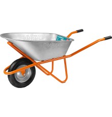 СИБИН СТ-12, 90 л, 180 кг, одноколесная, пневматические колеса, строительная тачка (39904) СИБИН СТ-12, 90 л, 180 кг, одноколесная, пневматические колеса, строительная тачка (39904)