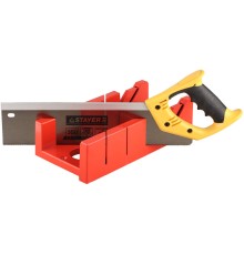 STAYER 100 х 52 мм, 350 мм, пластиковое стусло с пилой (15395-35) STAYER 100 х 52 мм, 350 мм, пластиковое стусло с пилой (15395-35)