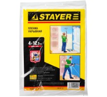 STAYER 4 м, 12.5 м, 7 мкм, защитная укрывочная пленка (1225-07-12) STAYER 4 м, 12.5 м, 7 мкм, защитная укрывочная пленка (1225-07-12)
