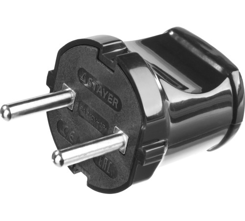 STAYER MAXElectro, черная 6 А/220 В, 1300 Вт, прямая вилка (55150-B) STAYER MAXElectro, черная 6 А/220 В, 1300 Вт, прямая вилка (55150-B)