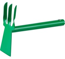 РОСТОК длина 60 мм, 3 зубца, форма лезвия - лопатка, углеродистая сталь, металлическая ручка, мотыга-рыхлитель (421424)