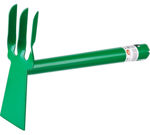 РОСТОК 60 мм, 3 зубца, металлическая ручка, лопатка, мотыга-рыхлитель 421424
