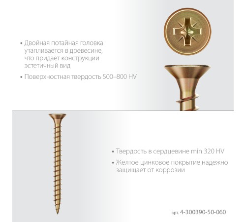 ЗУБР СУ-Ж 60 x 5.0 мм, желтый цинк, Универсальный саморез, 15.22 кг (4-300390-50-060) ЗУБР СУ-Ж 60 x 5.0 мм, желтый цинк, Универсальный саморез, 15.22 кг (4-300390-50-060)