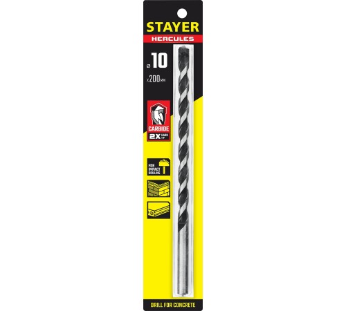 STAYER Hercules, 10 x 200 мм, cверло по бетону, Professional (2915-200-10) STAYER Hercules, 10 x 200 мм, cверло по бетону, Professional (2915-200-10)