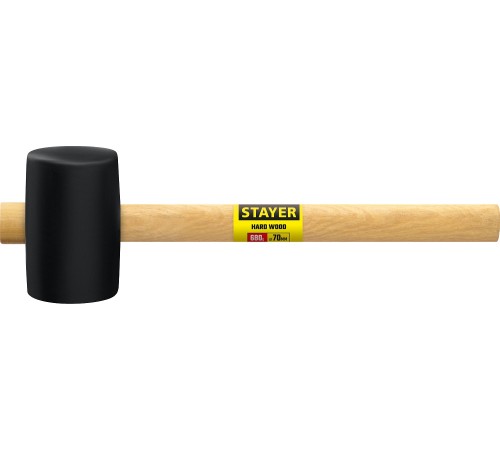 STAYER 680 г, киянка резиновая черная с деревянной ручкой 20505-75 Master