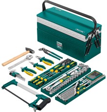 KRAFTOOL GRAND-131, 131 предм., (1/2″+1/4″), универсальный набор инструмента (27978-H131)
