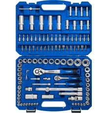 ЗУБР А-110, 110 предм., (1/2″ + 1/4″), универсальный набор инструмента, Профессионал (27635-H110)